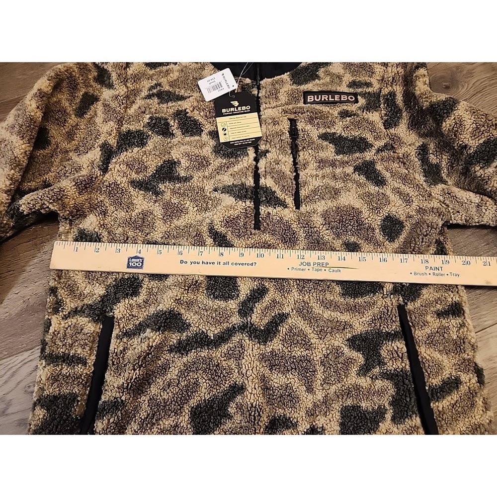 NEW BURLEBO Rocky Mountain Quarter Zip Jacket Men's‎ Size Small Camo - Picture 4 of 4